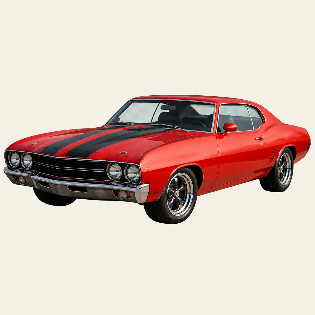 Classic red coupe